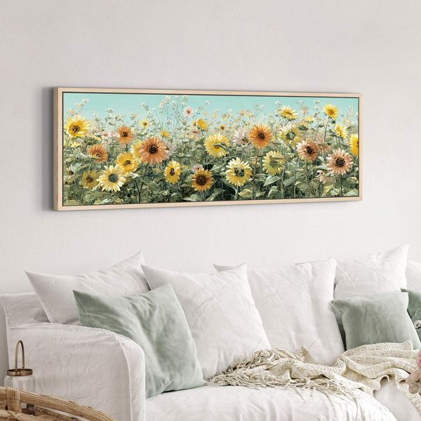 Canvas wall art in interior setting.