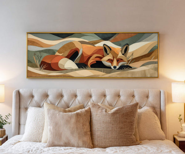Canvas wall art in interior setting.