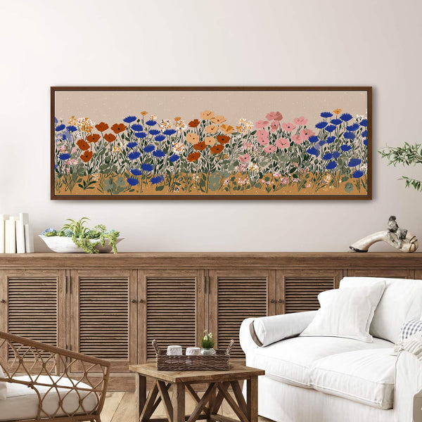 Canvas wall art in interior setting.