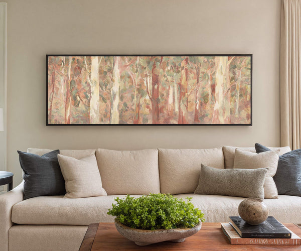 Canvas wall art in interior setting.