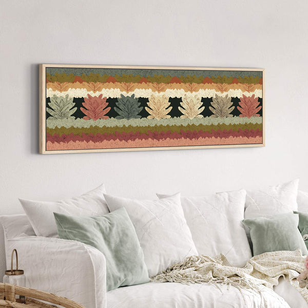 Canvas wall art in interior setting.