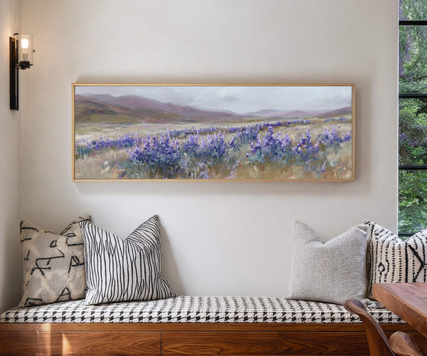 Canvas wall art in interior setting.