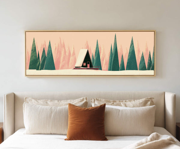 Canvas wall art in interior setting.