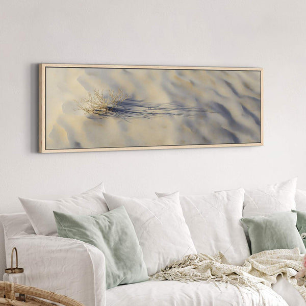 Canvas wall art in interior setting.