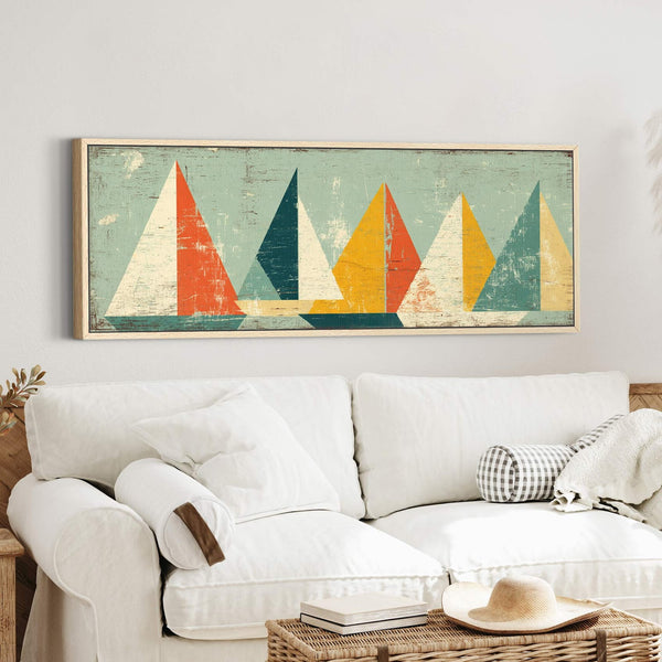 Canvas wall art in interior setting.