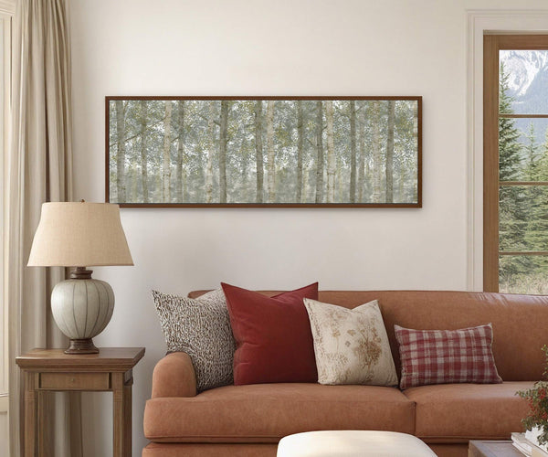 Canvas wall art in interior setting.