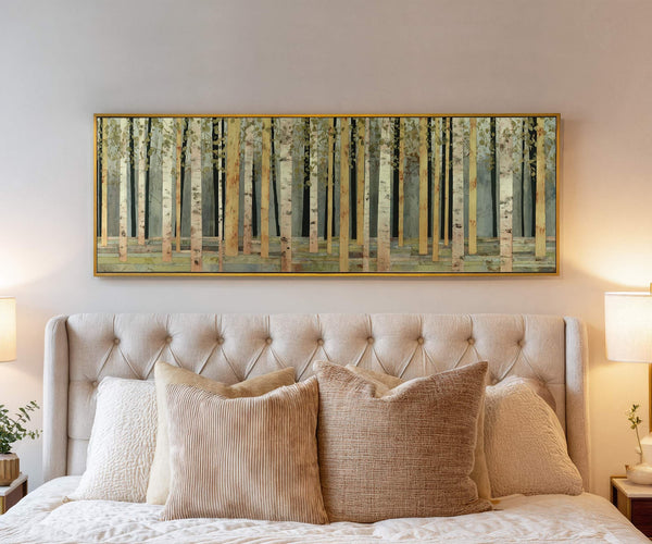 Canvas wall art in interior setting.