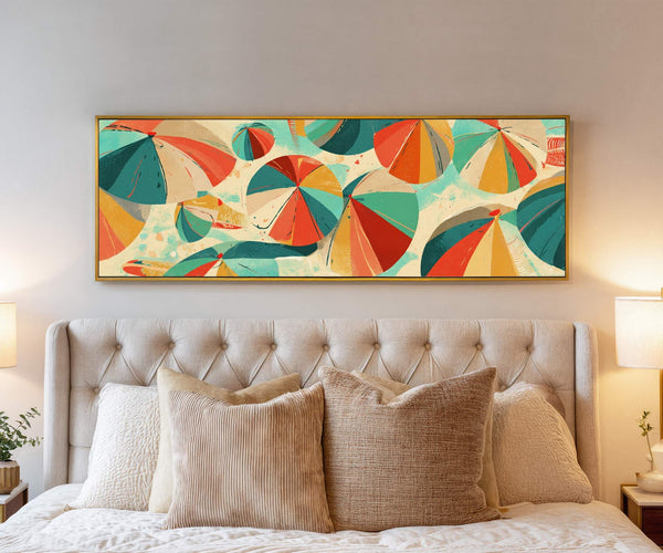 Canvas wall art in interior setting.