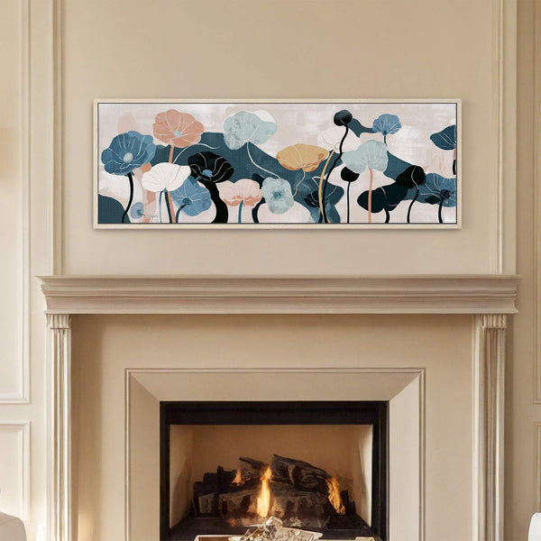 Canvas wall art in interior setting.