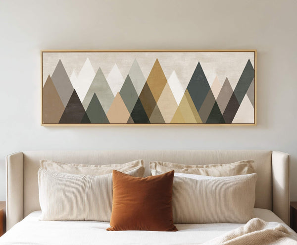 Canvas wall art in interior setting.