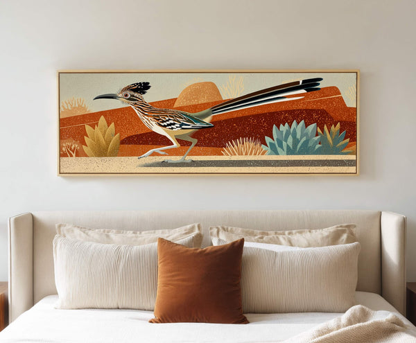 Canvas wall art in interior setting.