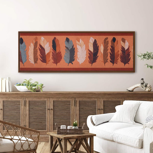 Canvas wall art in interior setting.