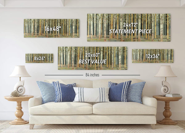 Canvas wall art in interior setting.