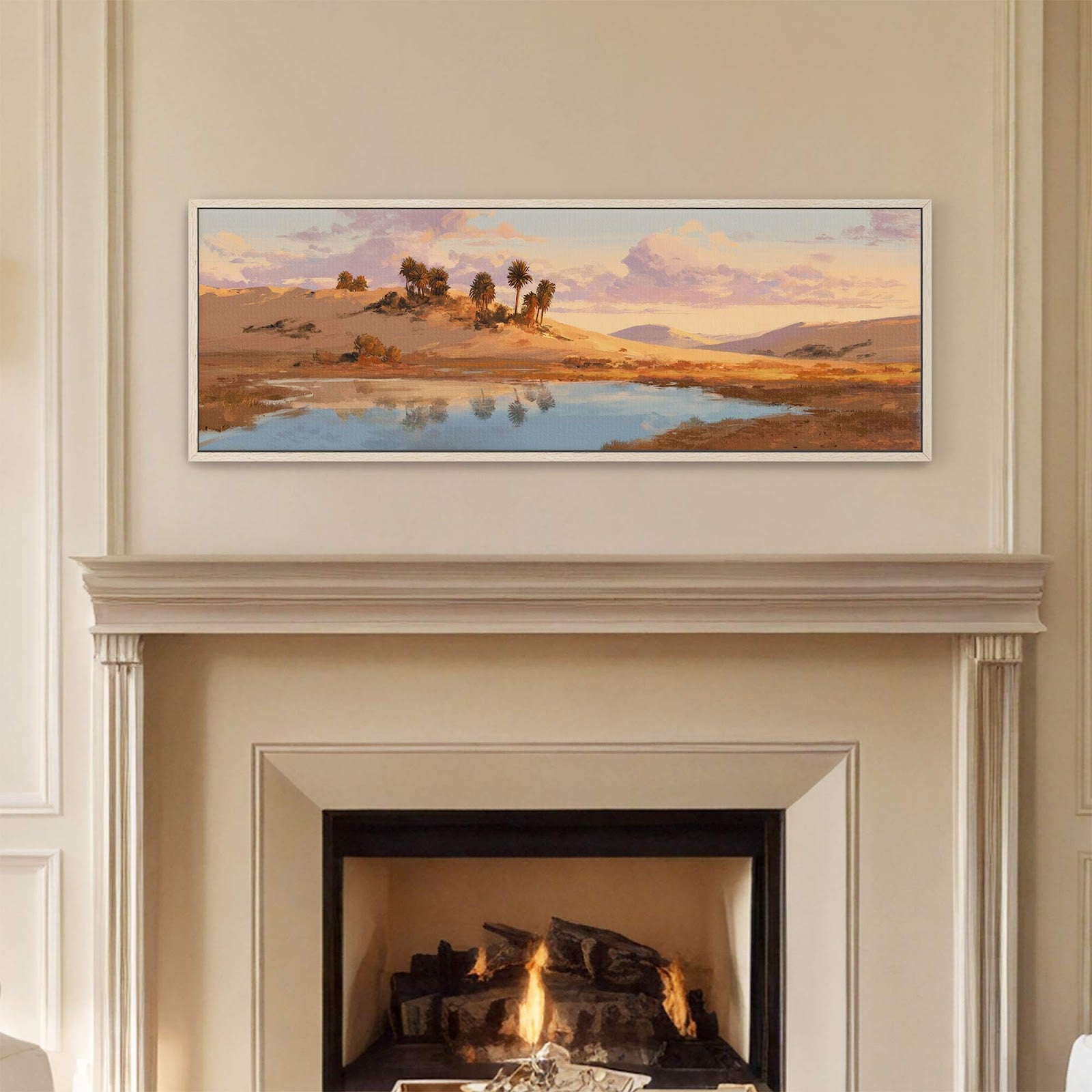 Canvas wall art in interior setting.