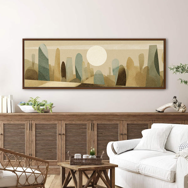 Canvas wall art in interior setting.