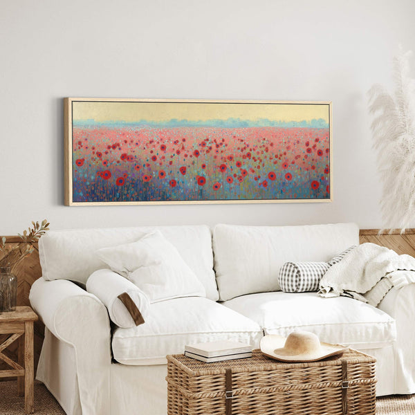 Canvas wall art in interior setting.
