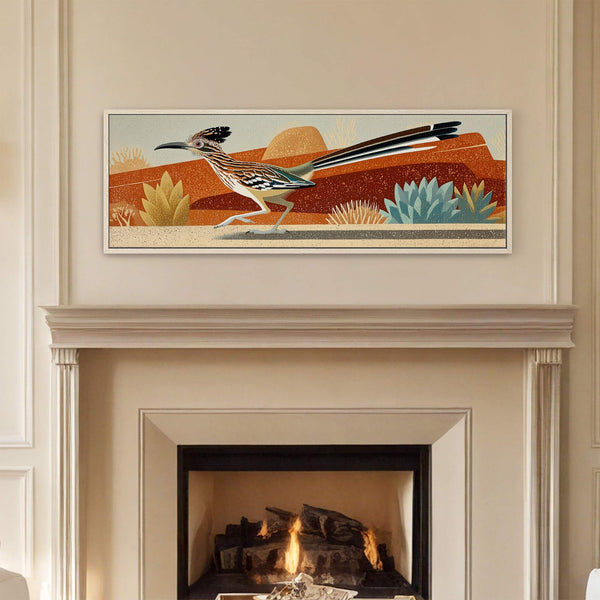 Canvas wall art in interior setting.