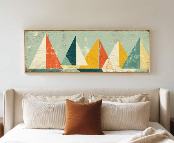 Canvas wall art in interior setting.