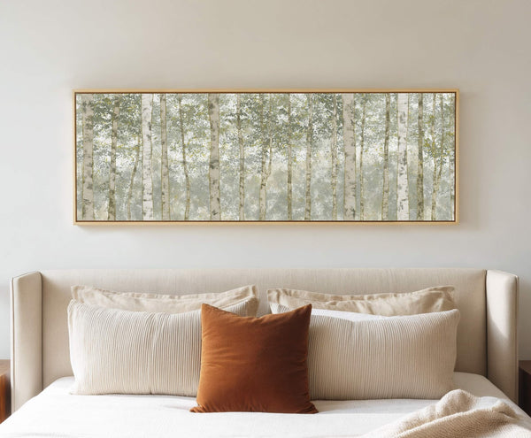 Canvas wall art in interior setting.