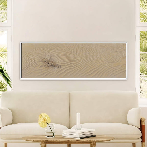 Canvas wall art in interior setting.