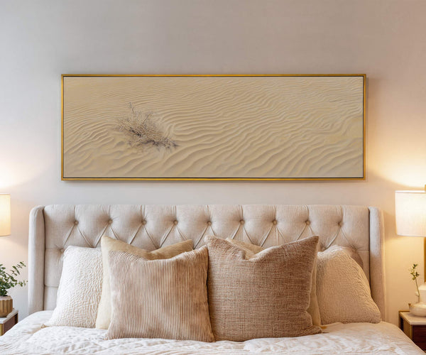 Canvas wall art in interior setting.