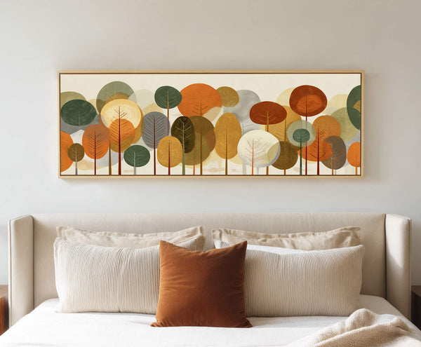 Canvas wall art in interior setting.