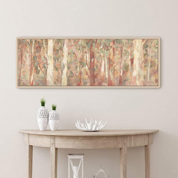Canvas wall art in interior setting.