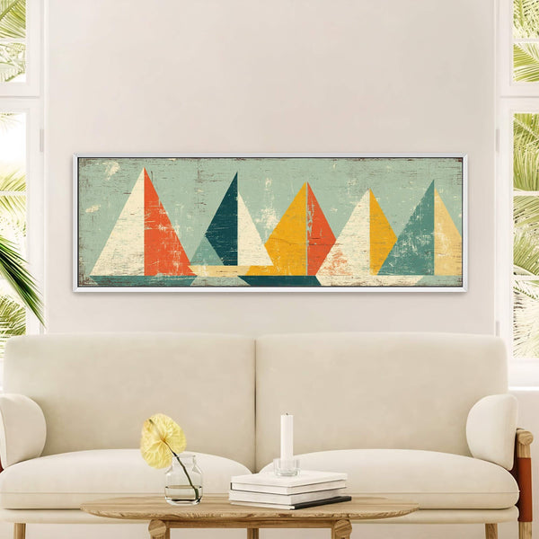 Canvas wall art in interior setting.