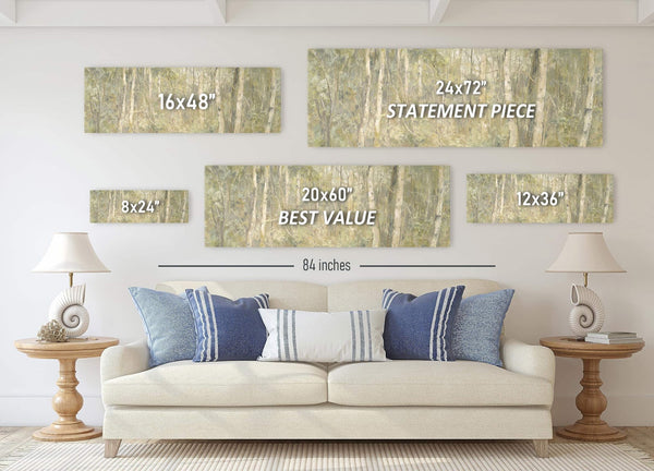 Canvas wall art in interior setting.