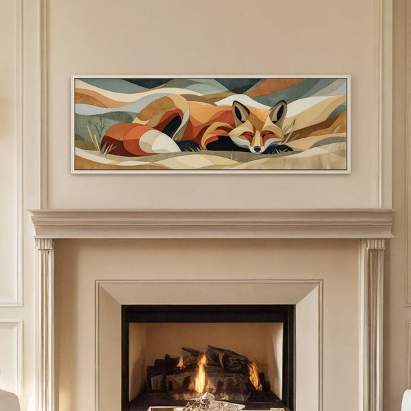 Canvas wall art in interior setting.