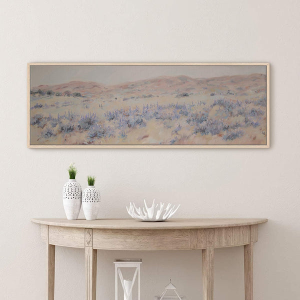 Canvas wall art in interior setting.