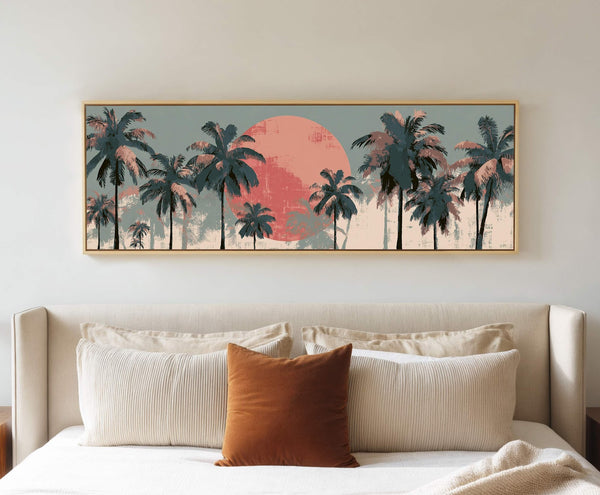 Canvas wall art in interior setting.