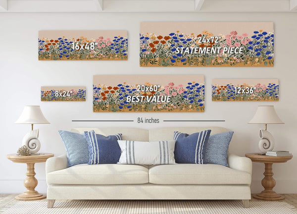 Canvas wall art in interior setting.