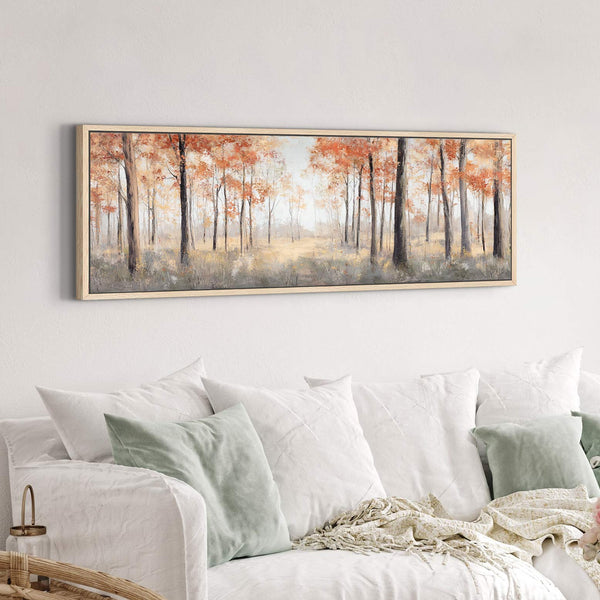 Canvas wall art in interior setting.
