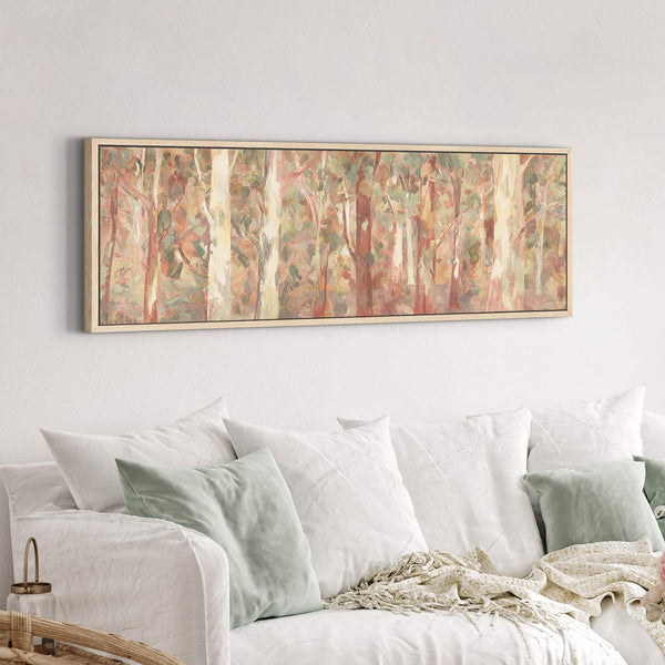 Canvas wall art in interior setting.
