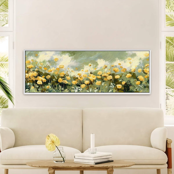 Canvas wall art in interior setting.