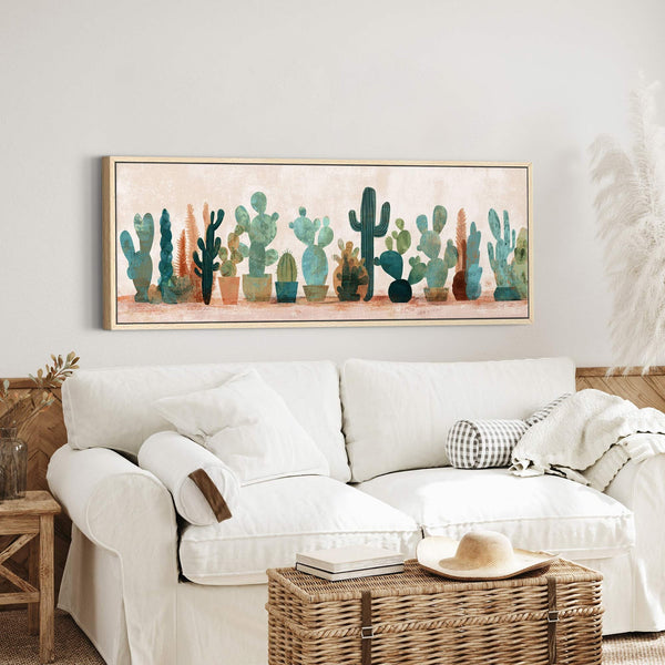 Canvas wall art in interior setting.