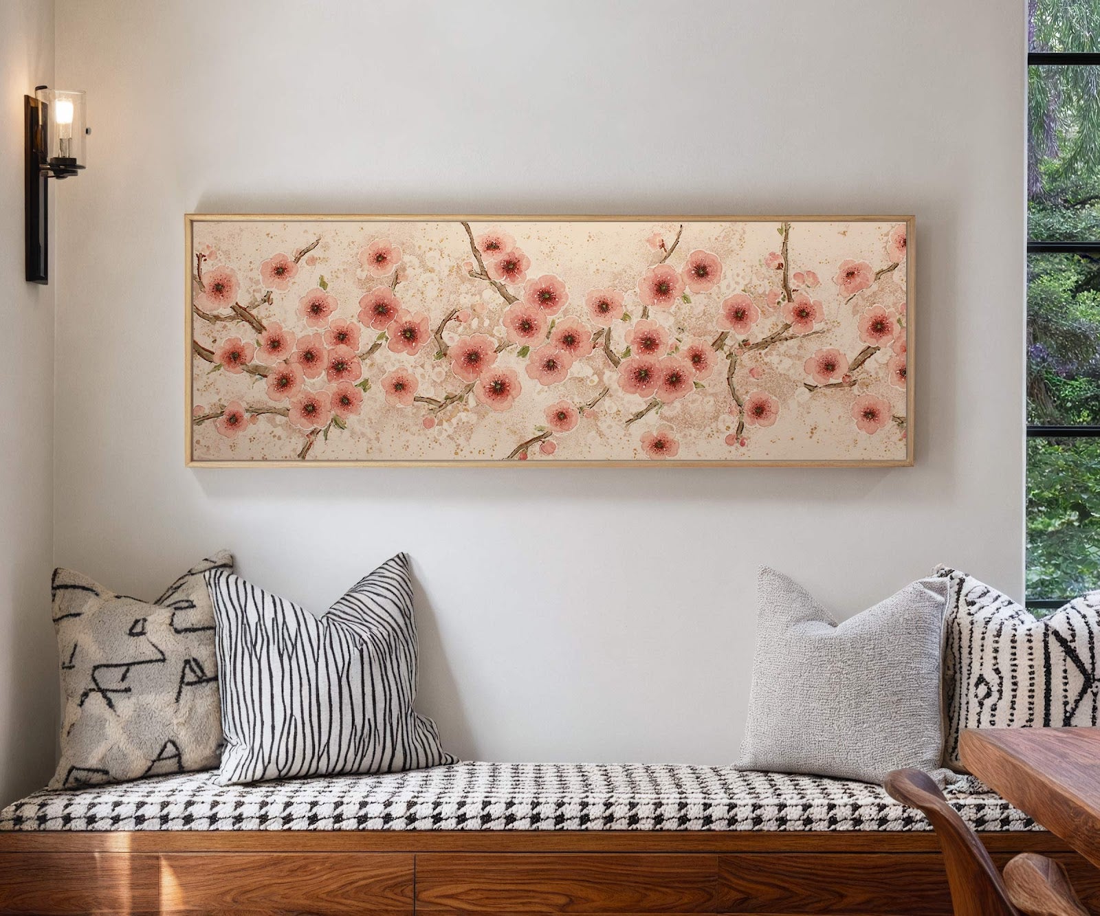 Canvas wall art in interior setting.