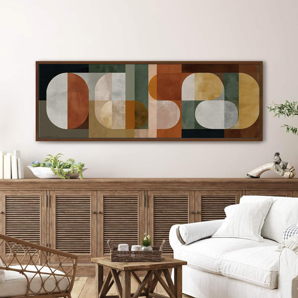 Canvas wall art in interior setting.