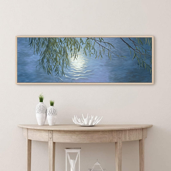 Canvas wall art in interior setting.