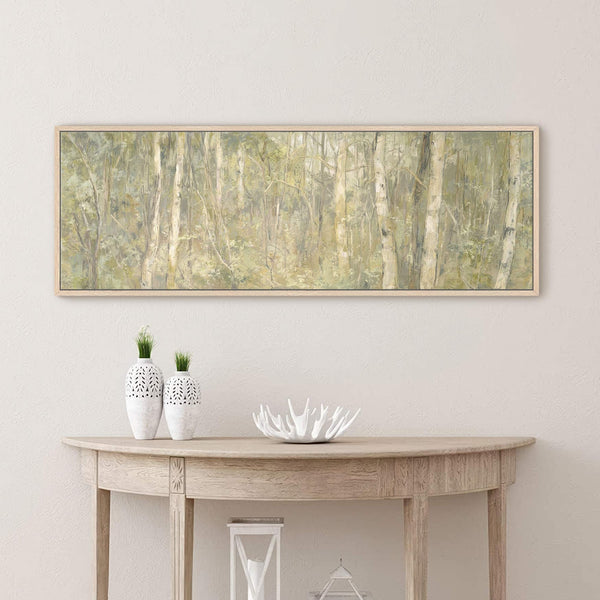 Canvas wall art in interior setting.