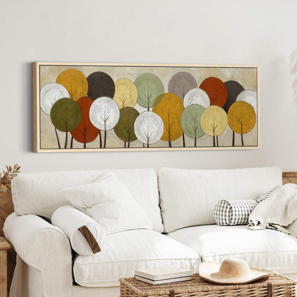 Canvas wall art in interior setting.