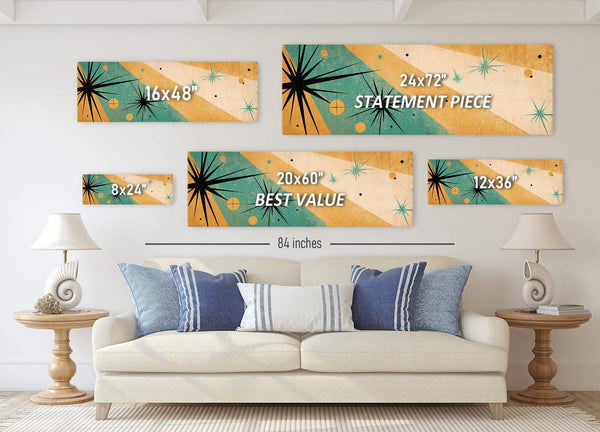 Canvas wall art in interior setting.