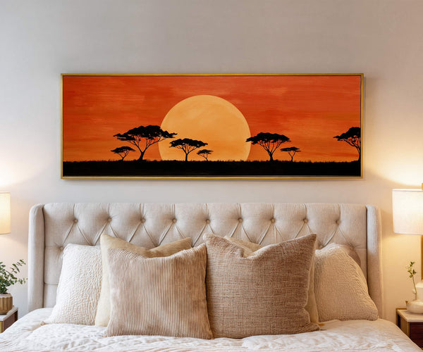 Canvas wall art in interior setting.