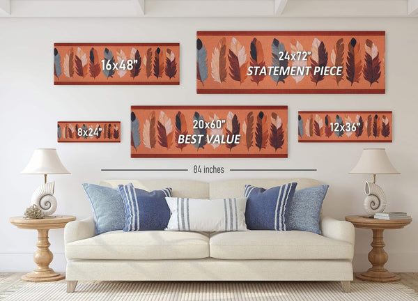Canvas wall art in interior setting.