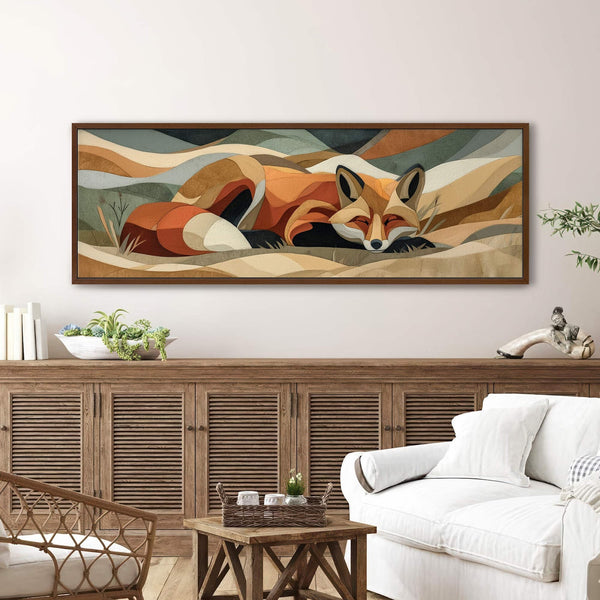 Canvas wall art in interior setting.