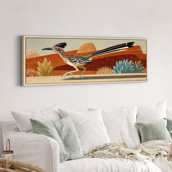 Canvas wall art in interior setting.