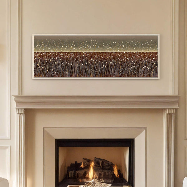 Canvas wall art in interior setting.