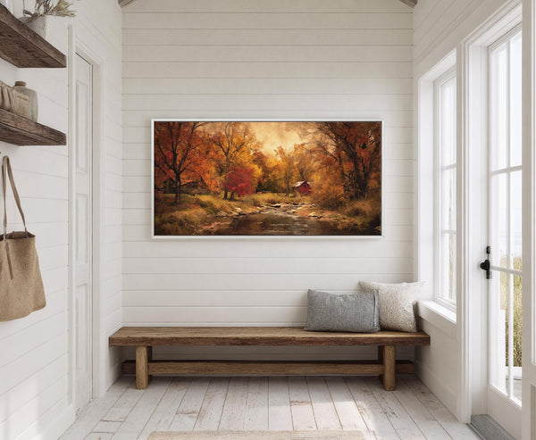 Canvas wall art in interior setting.