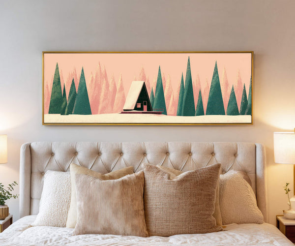 Canvas wall art in interior setting.